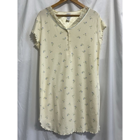 Aria Other - Aria Vintage Style Floral Nightgown Ditsy Floral Women Size Medium Cotton Blend